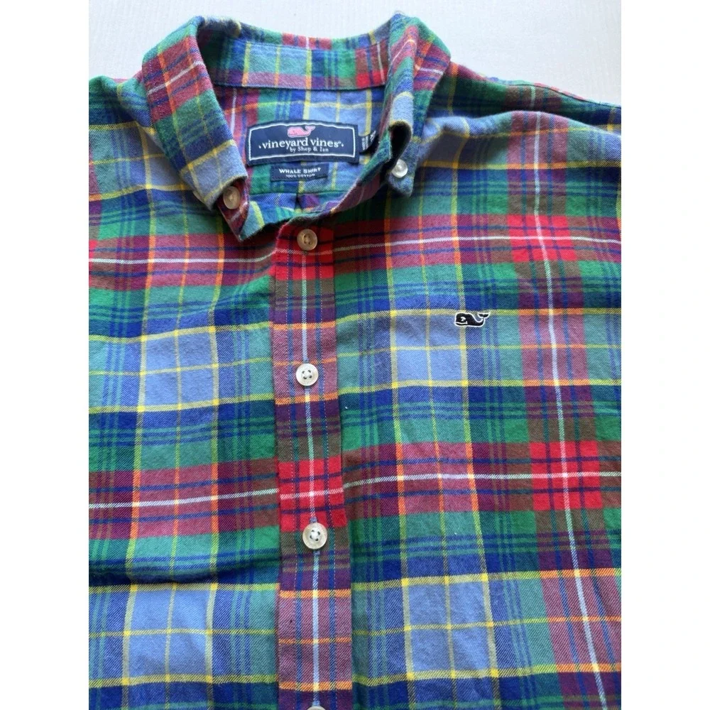 Boy's/Kid's‎ Vineyard Vines Long Sleeve Plaid Button Down Shirt Size Xl (18)